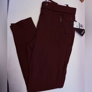 Kensie Stretch Brown Houndstooth Stretch Skinny Pants Women’s Size L NWT